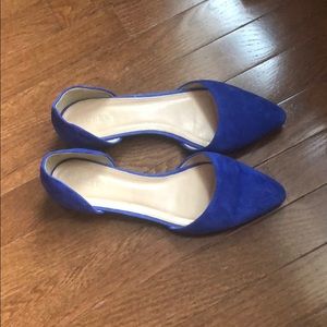 J. Crew Royal Blue Suede D’orsay flats